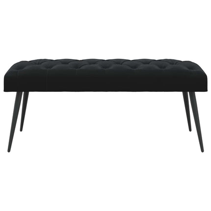 Bænk med knap tufting Sort 110 x 40 x 46 cm Fløjl