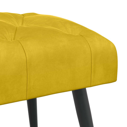 Bænk med knap tufting Gul 110 x 40 x 46 cm Fløjl