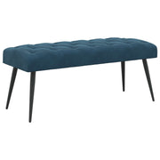 Bænk med knap tufting Blå 110 x 40 x 46 cm Fløjl