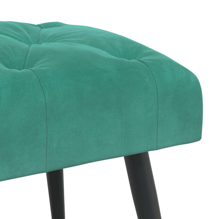 Bænk med knap tufting Turkis 110 x 40 x 46 cm Fløjl