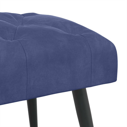 Bænk med knap tufting Politi blå 110 x 40 x 46 cm Fløjl