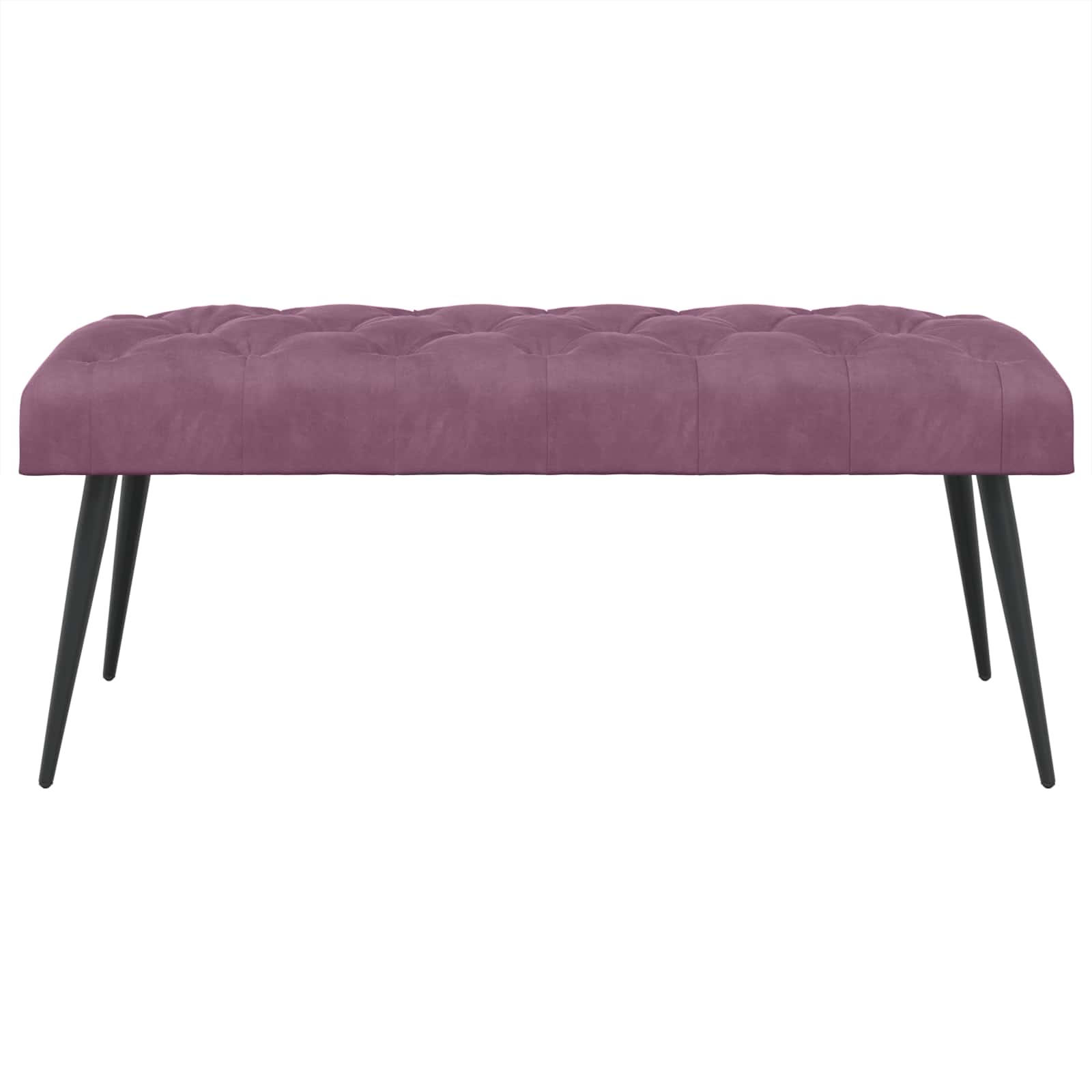 Bænk med knap tufting Lilla 110 x 40 x 46 cm Fløjl