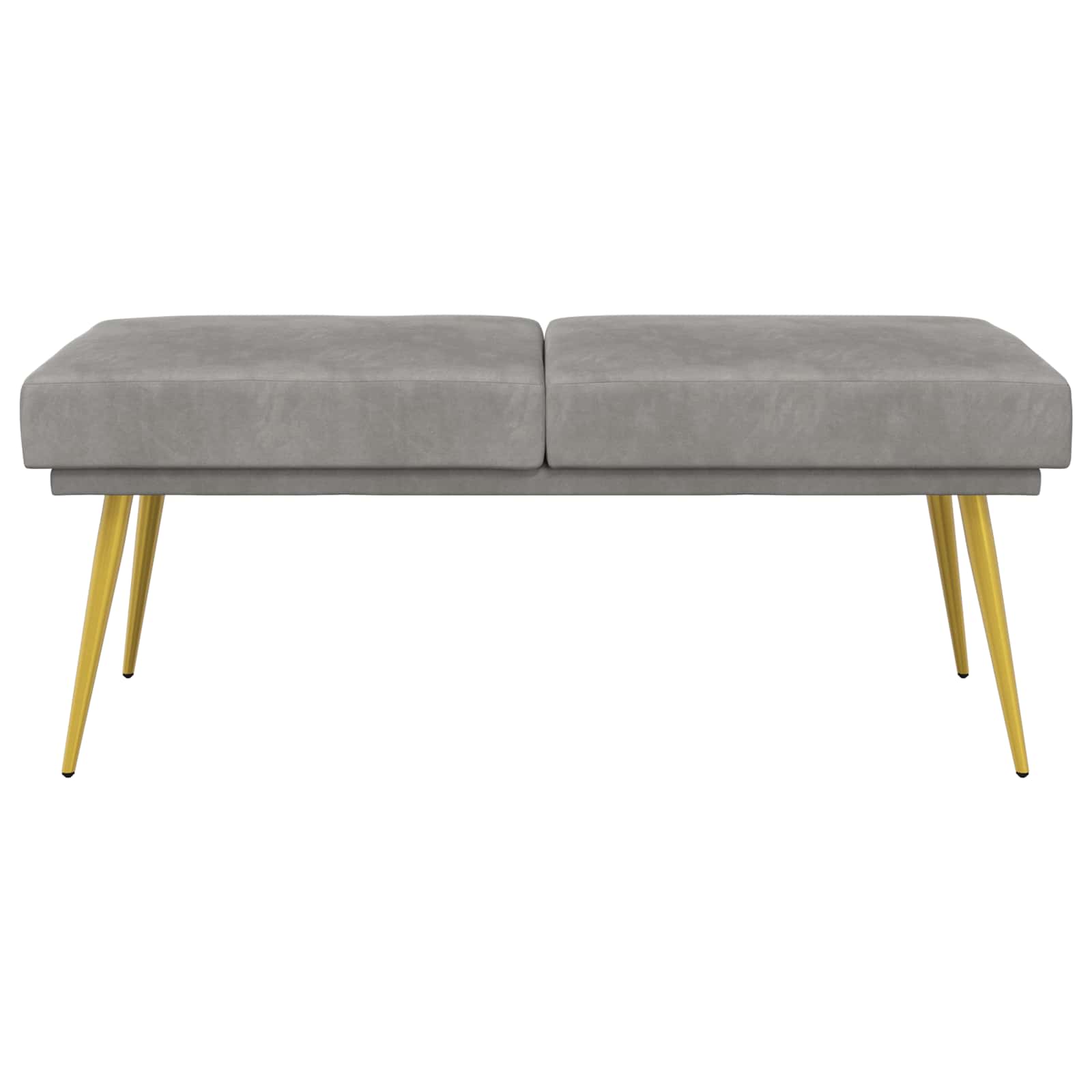 Dobbeltlagret bænk Lysegrå 120 x 45 x 46 cm Velour