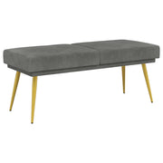 Dobbeltlagret bænk Mørkegrå 120 x 45 x 46 cm Velour