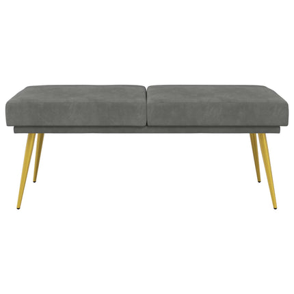 Dobbeltlagret bænk Mørkegrå 120 x 45 x 46 cm Fløjl