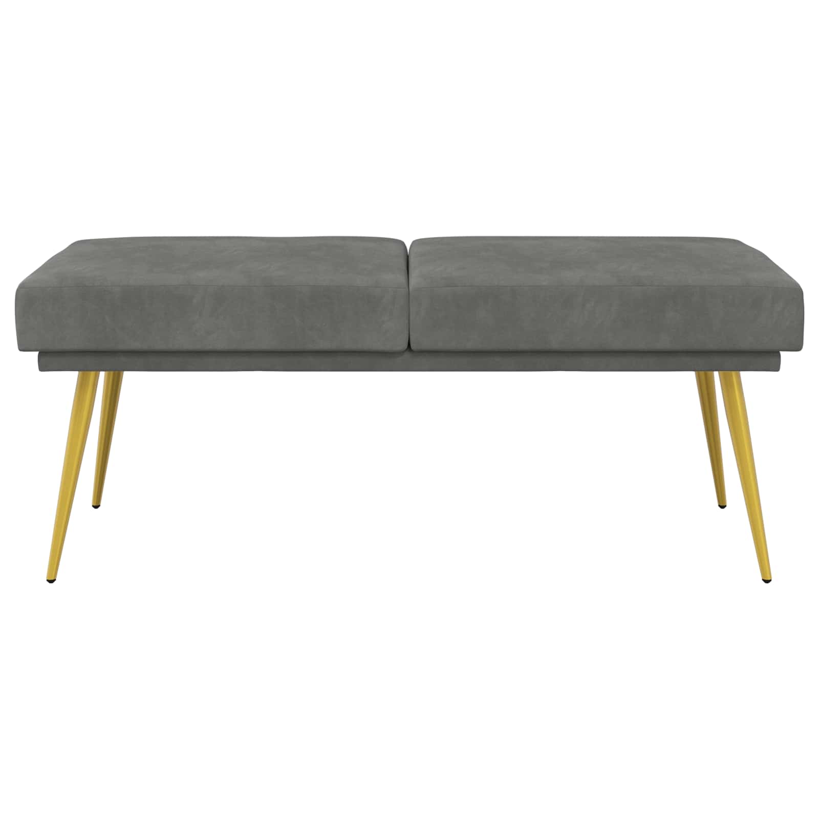 Dobbeltlagret bænk Mørkegrå 120 x 45 x 46 cm Velour