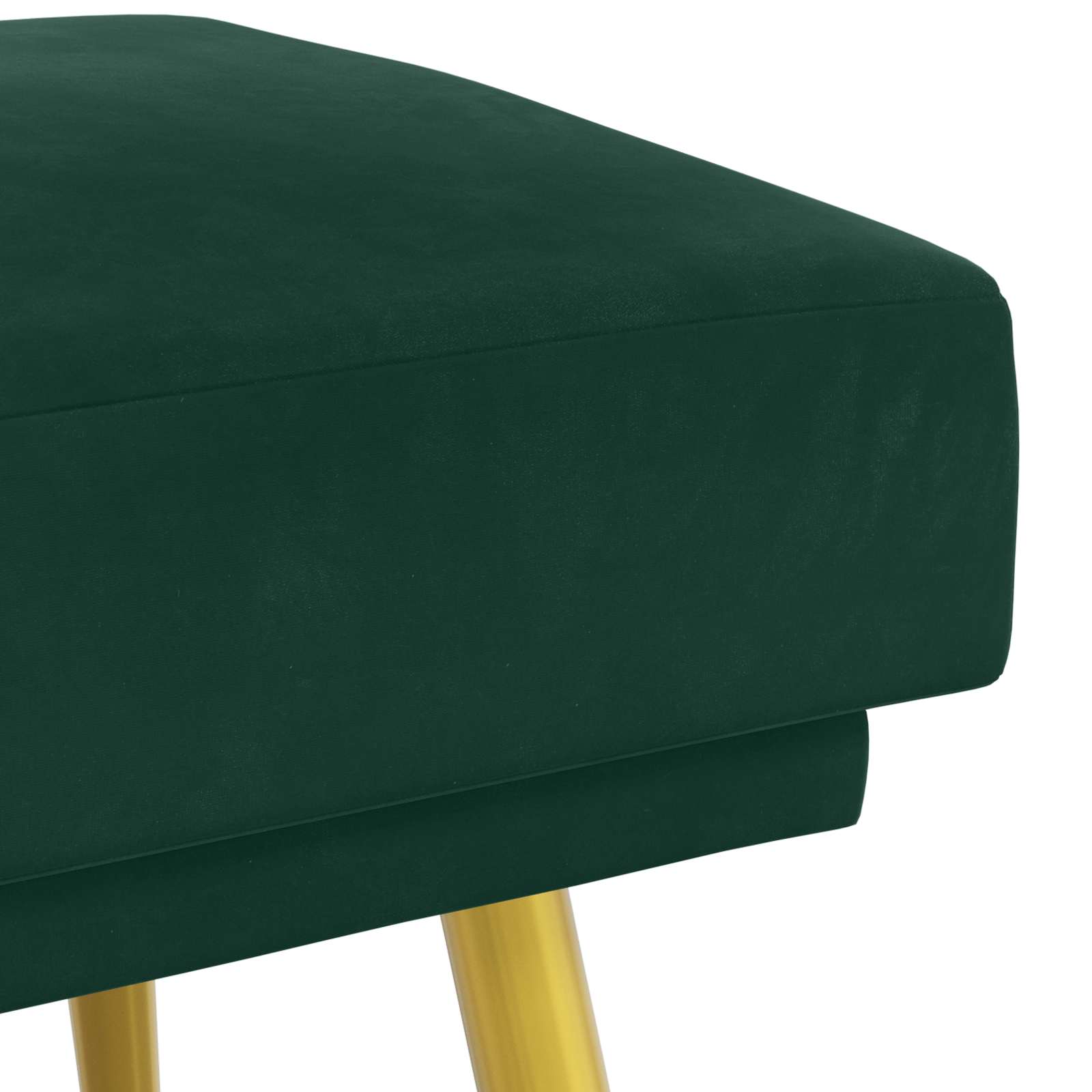 Dobbeltlagret bænk Mørkegrøn 120 x 45 x 46 cm Velour