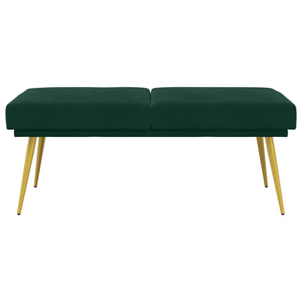 Dobbeltlagret bænk Mørkegrøn 120 x 45 x 46 cm Fløjl