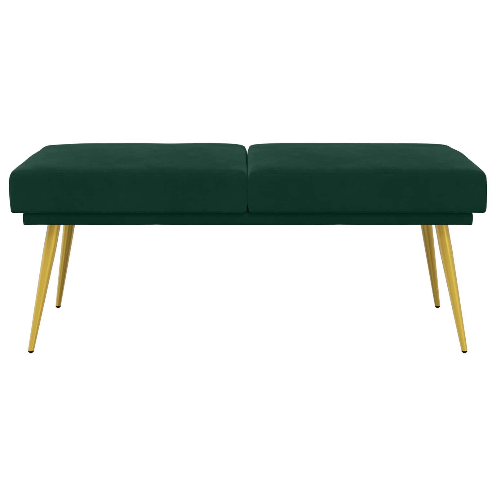 Dobbeltlagret bænk Mørkegrøn 120 x 45 x 46 cm Velour