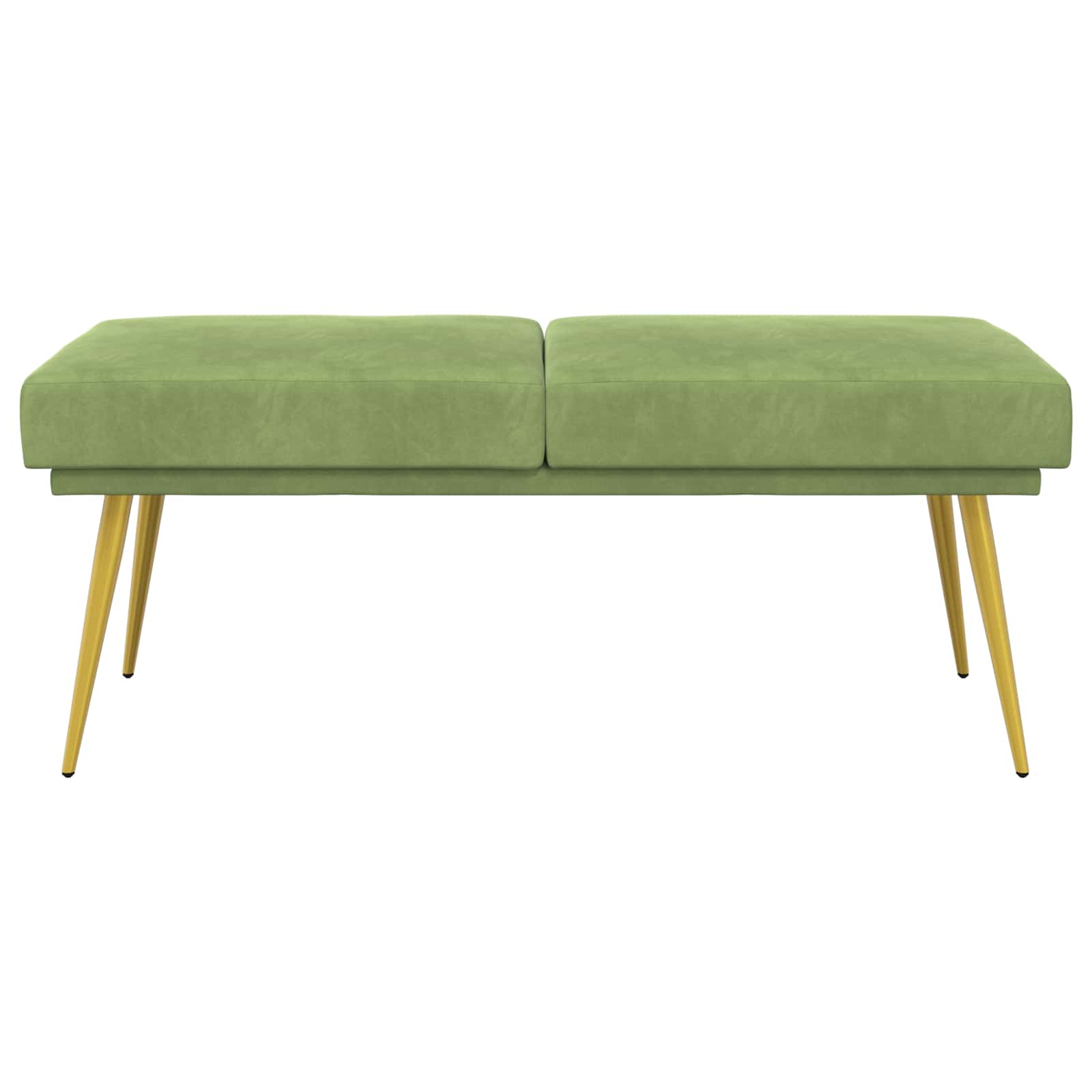 Dobbeltlagret bænk Lys grøn 120 x 45 x 46 cm Velour