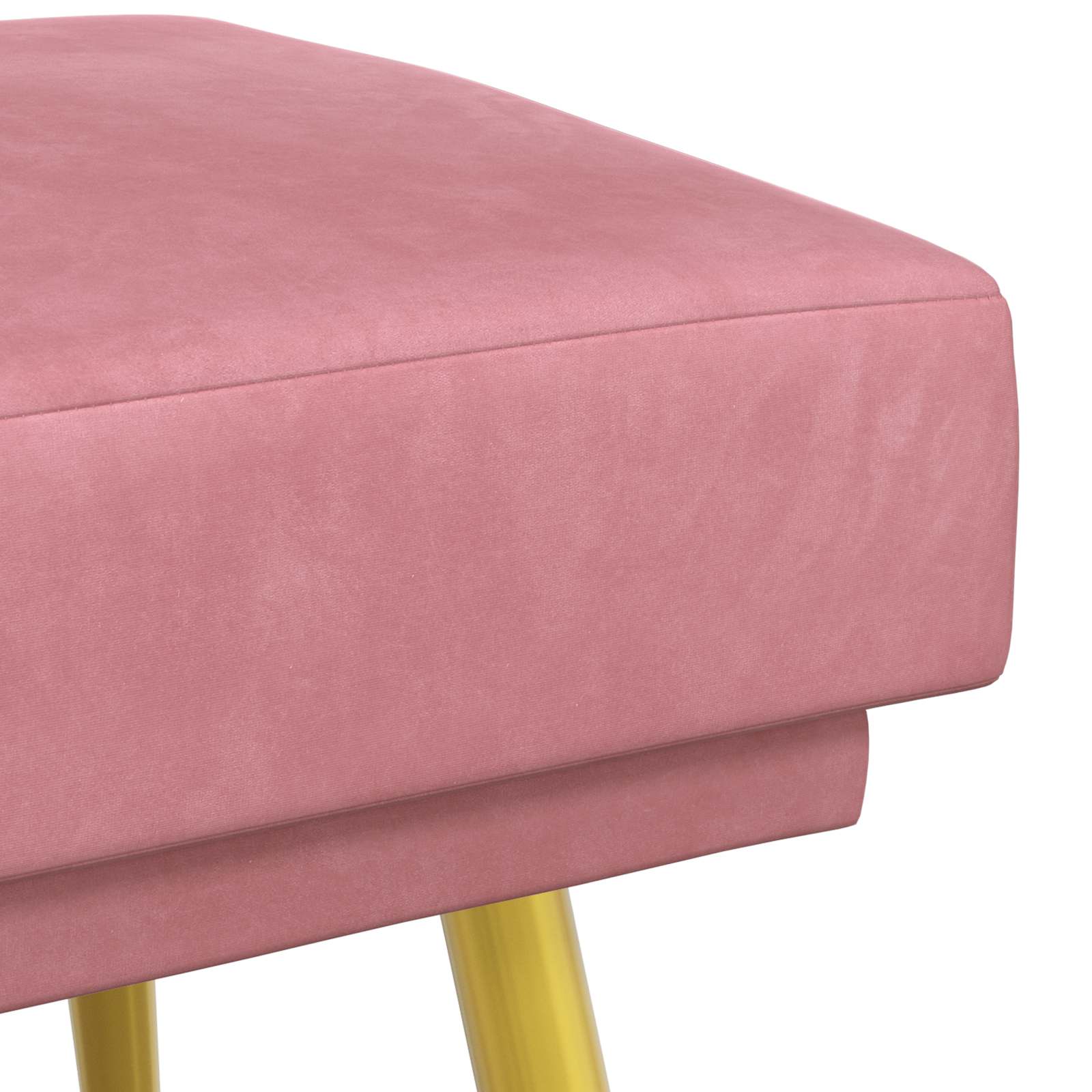 Dobbeltlagret bænk Lyserød 120 x 45 x 46 cm Velour