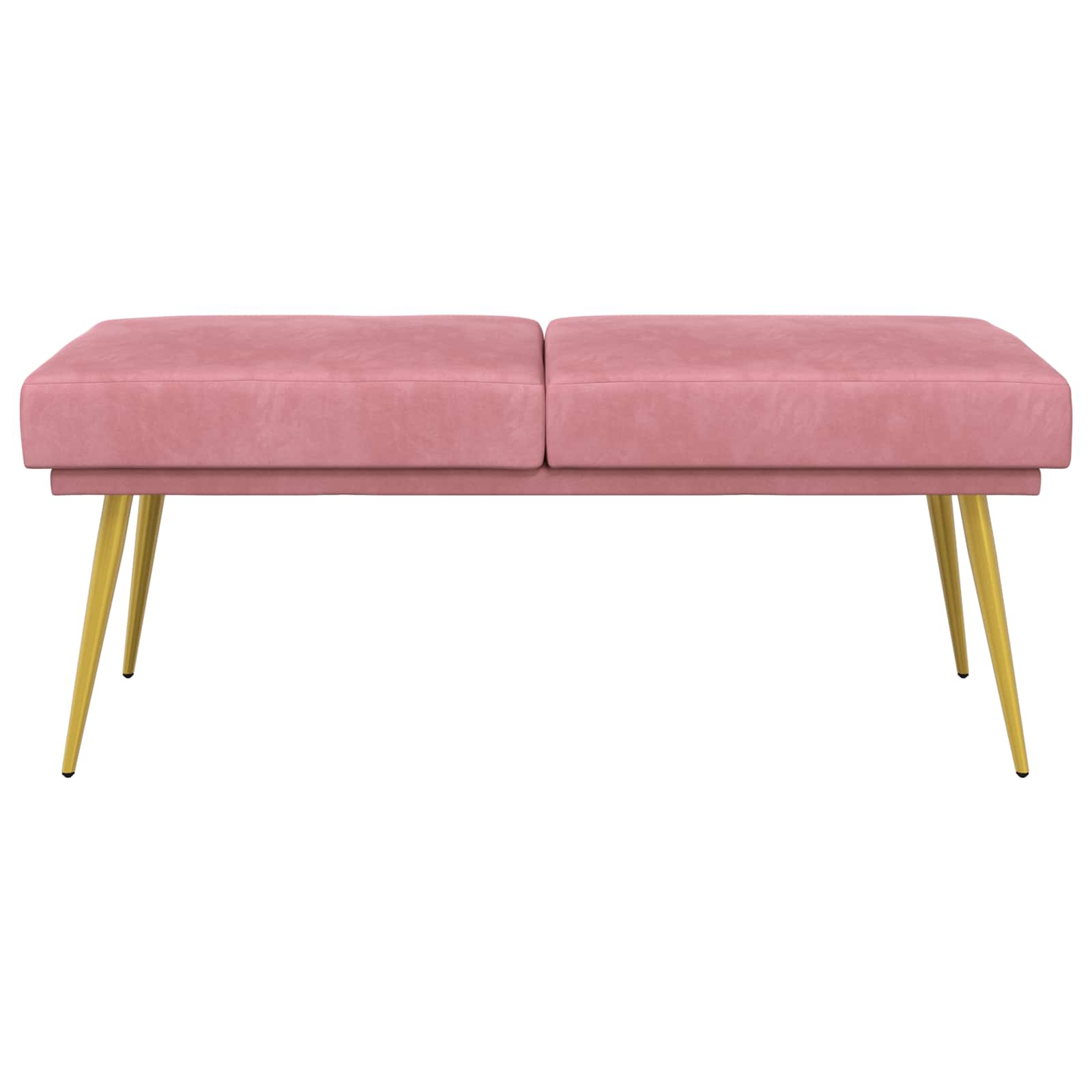 Dobbeltlagret bænk Lyserød 120 x 45 x 46 cm Velour