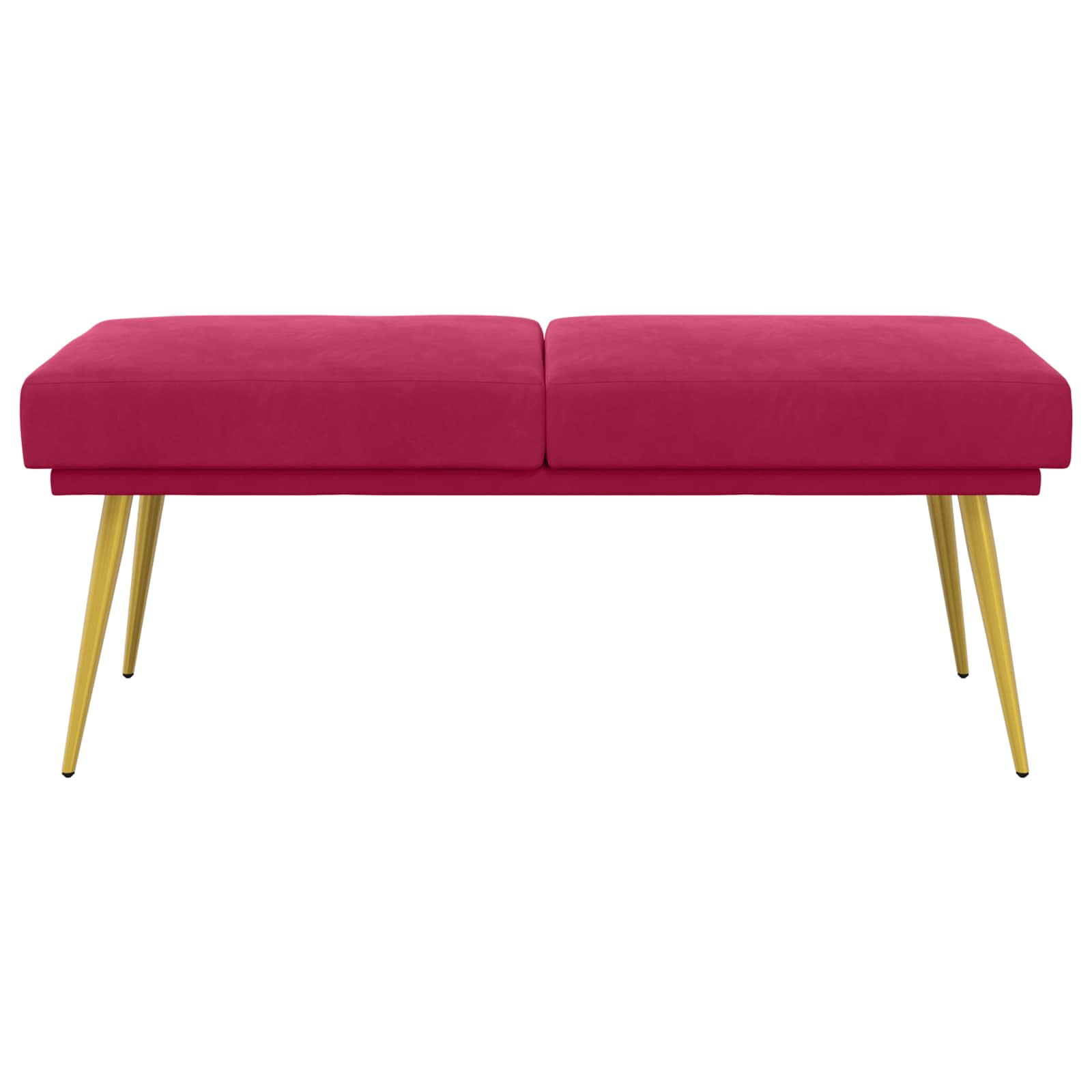 Dobbeltlagret bænk Vinrød 120 x 45 x 46 cm Velour