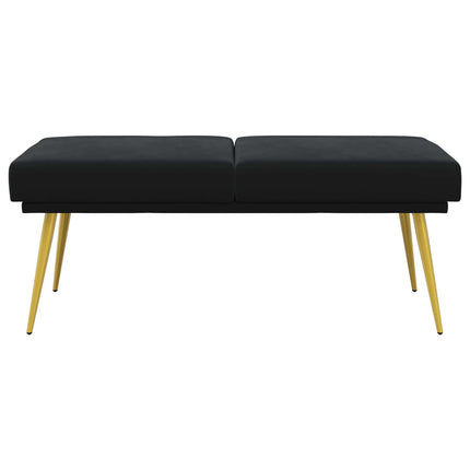 Dobbeltlagret bænk Sort 120 x 45 x 46 cm Fløjl