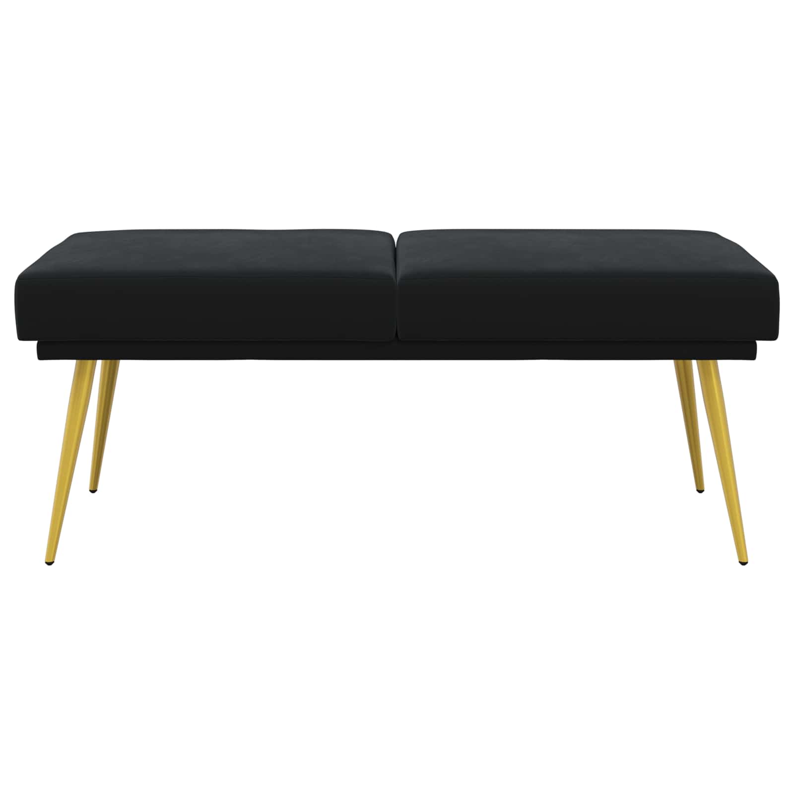 Dobbeltlagret bænk Sort 120 x 45 x 46 cm Velour