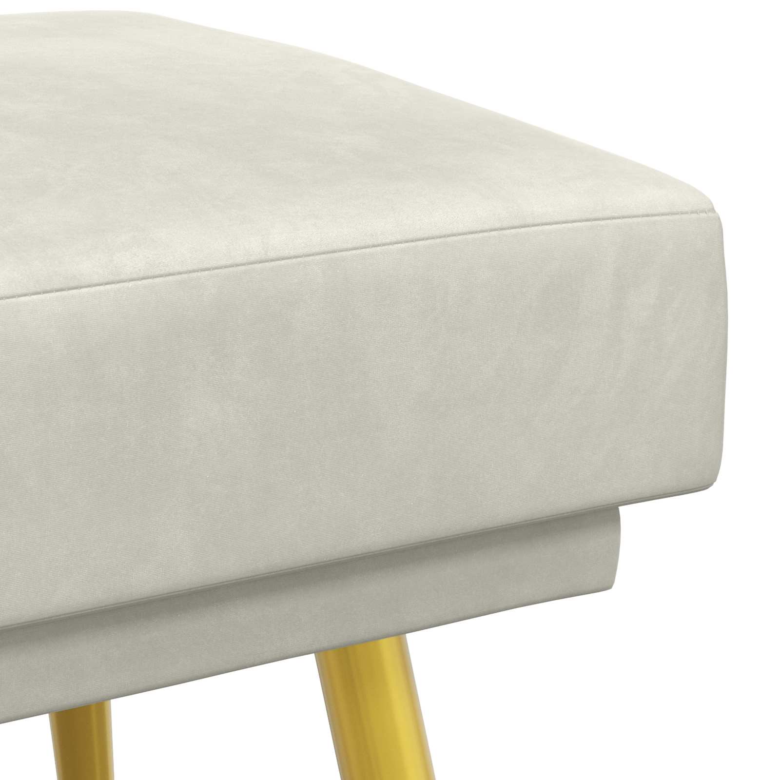 Dobbeltlagret bænk Cremefarvet 120 x 45 x 46 cm Velour