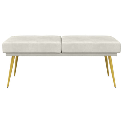 Dobbeltlagret bænk Cremefarvet 120 x 45 x 46 cm Fløjl