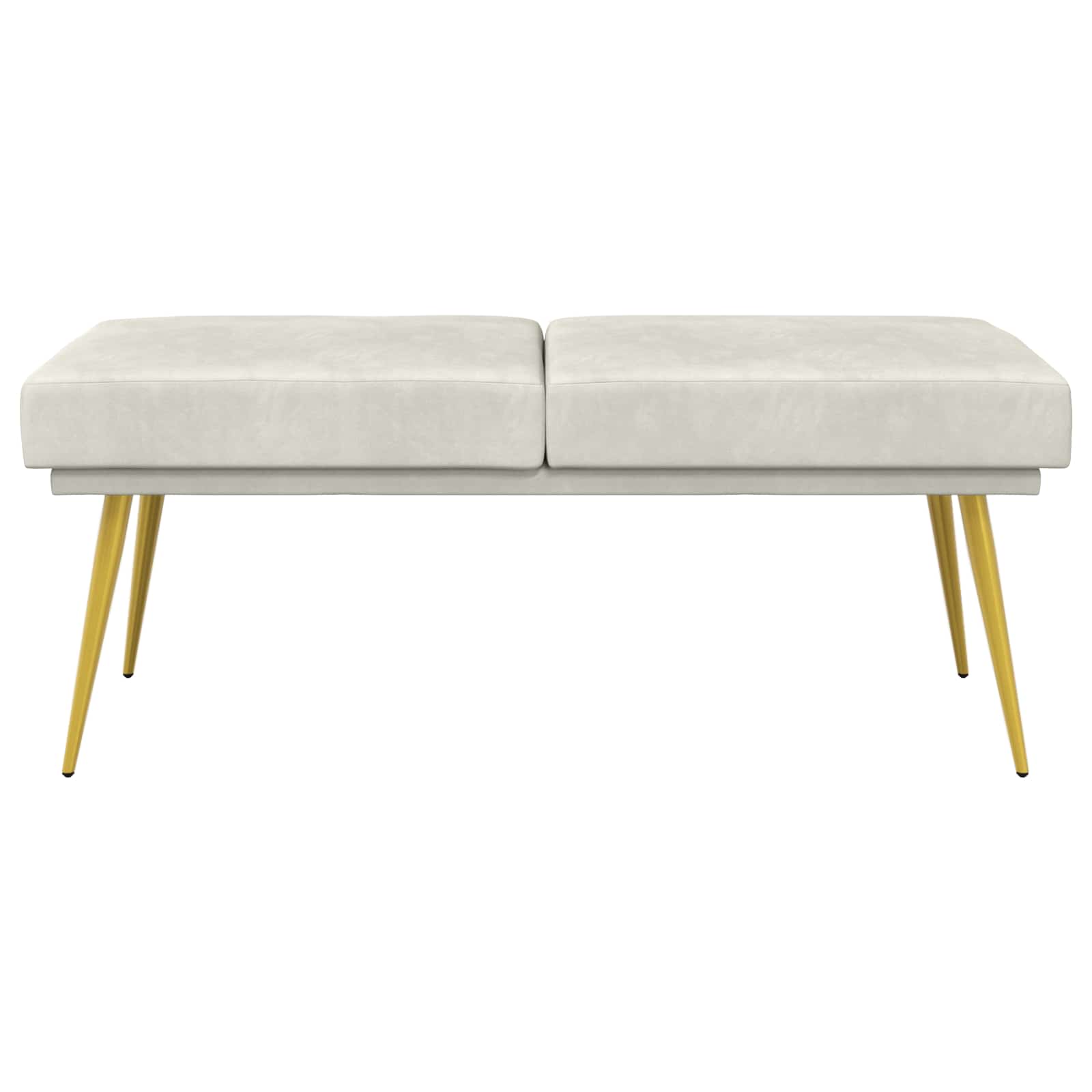 Dobbeltlagret bænk Cremefarvet 120 x 45 x 46 cm Velour