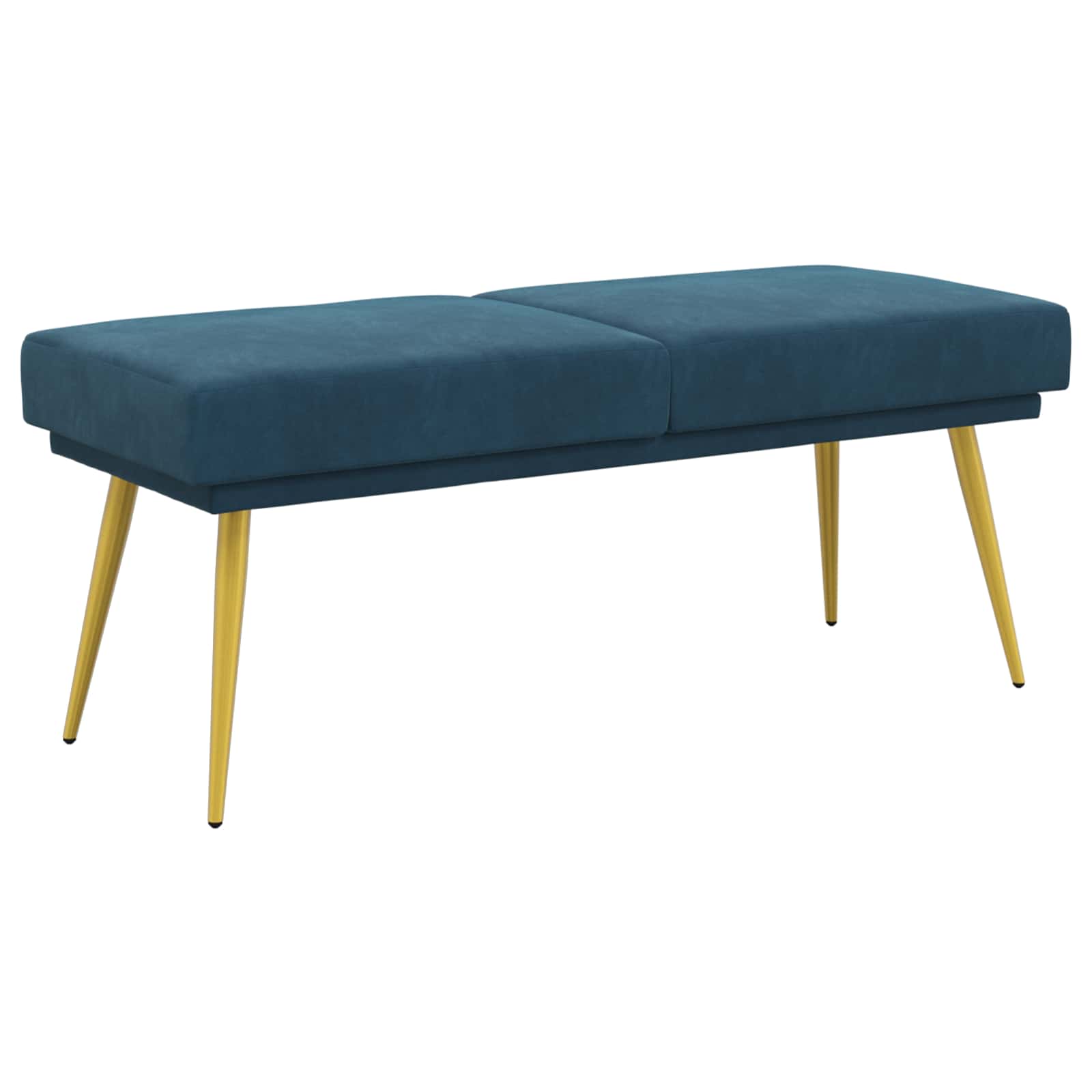 Dobbeltlagret bænk Blå 120 x 45 x 46 cm Velour