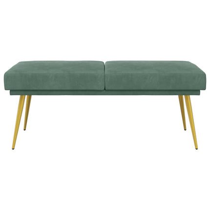 Dobbeltlagret bænk Havgrøn 120 x 45 x 46 cm Fløjl