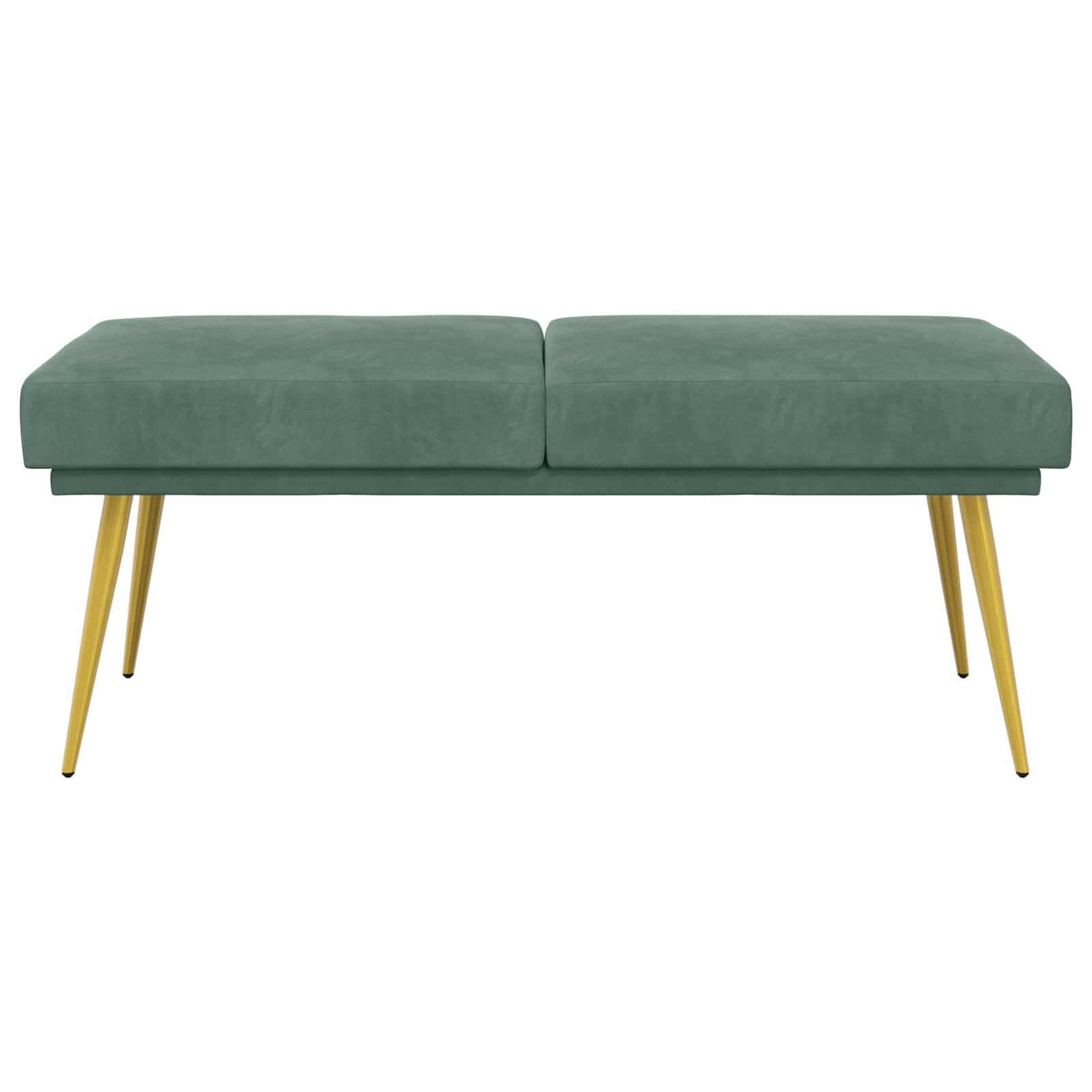 Dobbeltlagret bænk Havgrøn 120 x 45 x 46 cm Velour