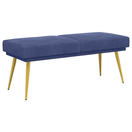 Dobbeltlagret bænk Politi blå 120 x 45 x 46 cm Fløjl
