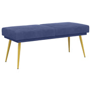 Dobbeltlagret bænk Politi blå 120 x 45 x 46 cm Velour