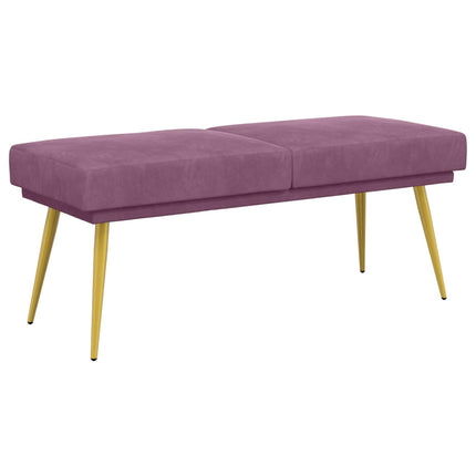 Dobbeltlagret bænk Lilla 120 x 45 x 46 cm Fløjl