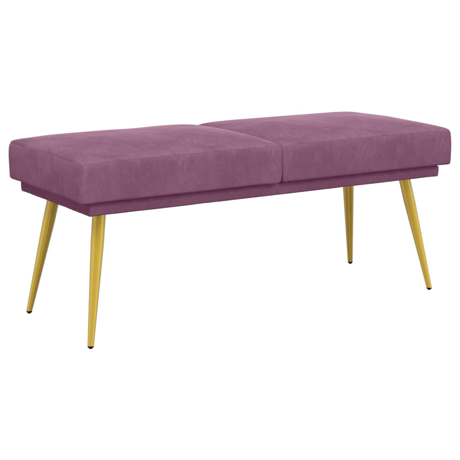 Dobbeltlagret bænk Lilla 120 x 45 x 46 cm Velour