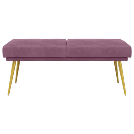 Dobbeltlagret bænk Lilla 120 x 45 x 46 cm Fløjl