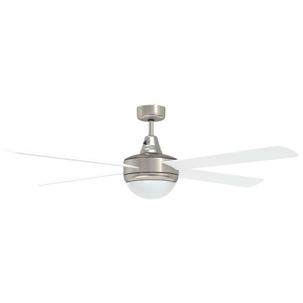 Loftfan med lys og fjernbetjening Ø 130 cm Hvid