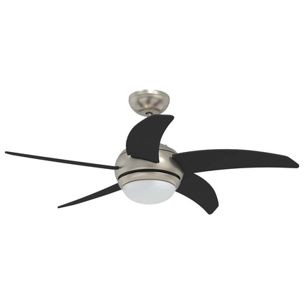 Loftfan med lys og fjernbetjening Ø 110 cm Sort