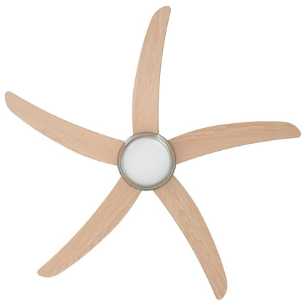 Loftfanne med lys Ø 130 cm Sonoma-eg