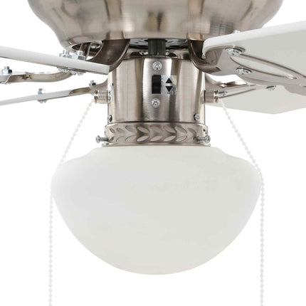 Loftfanne med lys Ø 82 cm Hvid