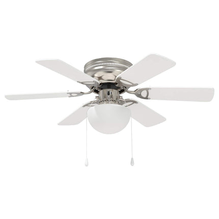 Loftfanne med lys Ø 82 cm Hvid