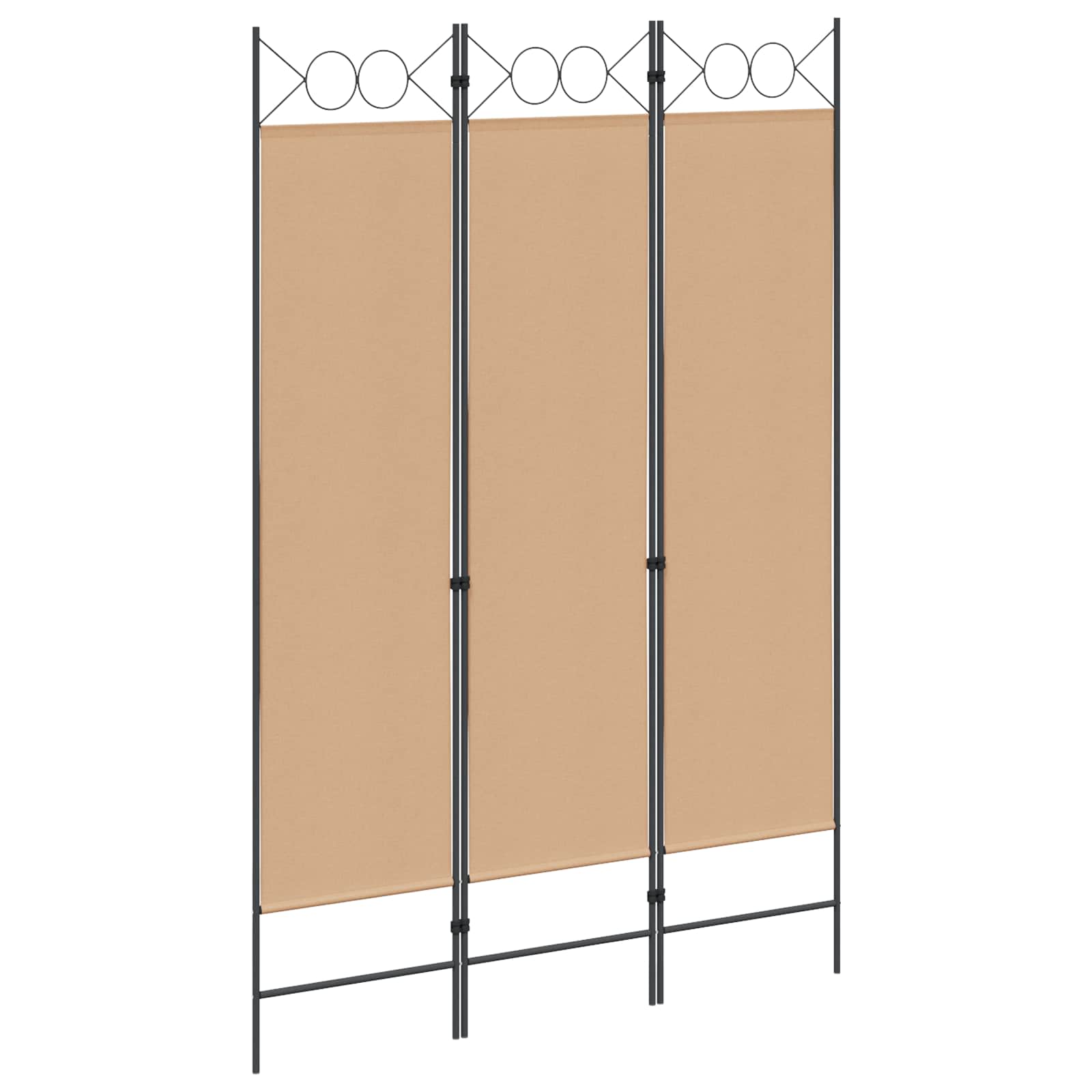 3-panel rumdeler Beige 120 x 180 cm Stof billede