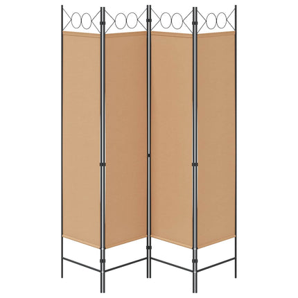 4-panel rumdeler Beige 160 x 180 cm Stof