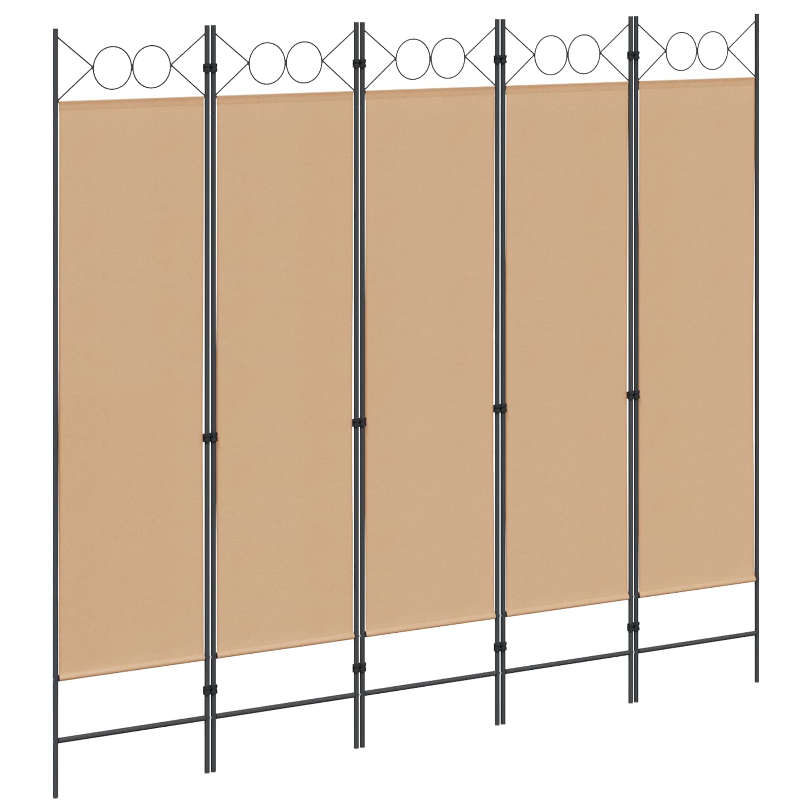 5-panel rumdeler Beige 200 x 180 cm Stof billede