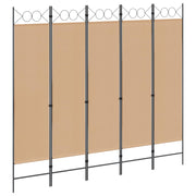 5-panel rumdeler Beige 200 x 180 cm Stof