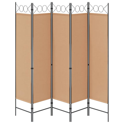 5-panel rumdeler Beige 200 x 180 cm Stof