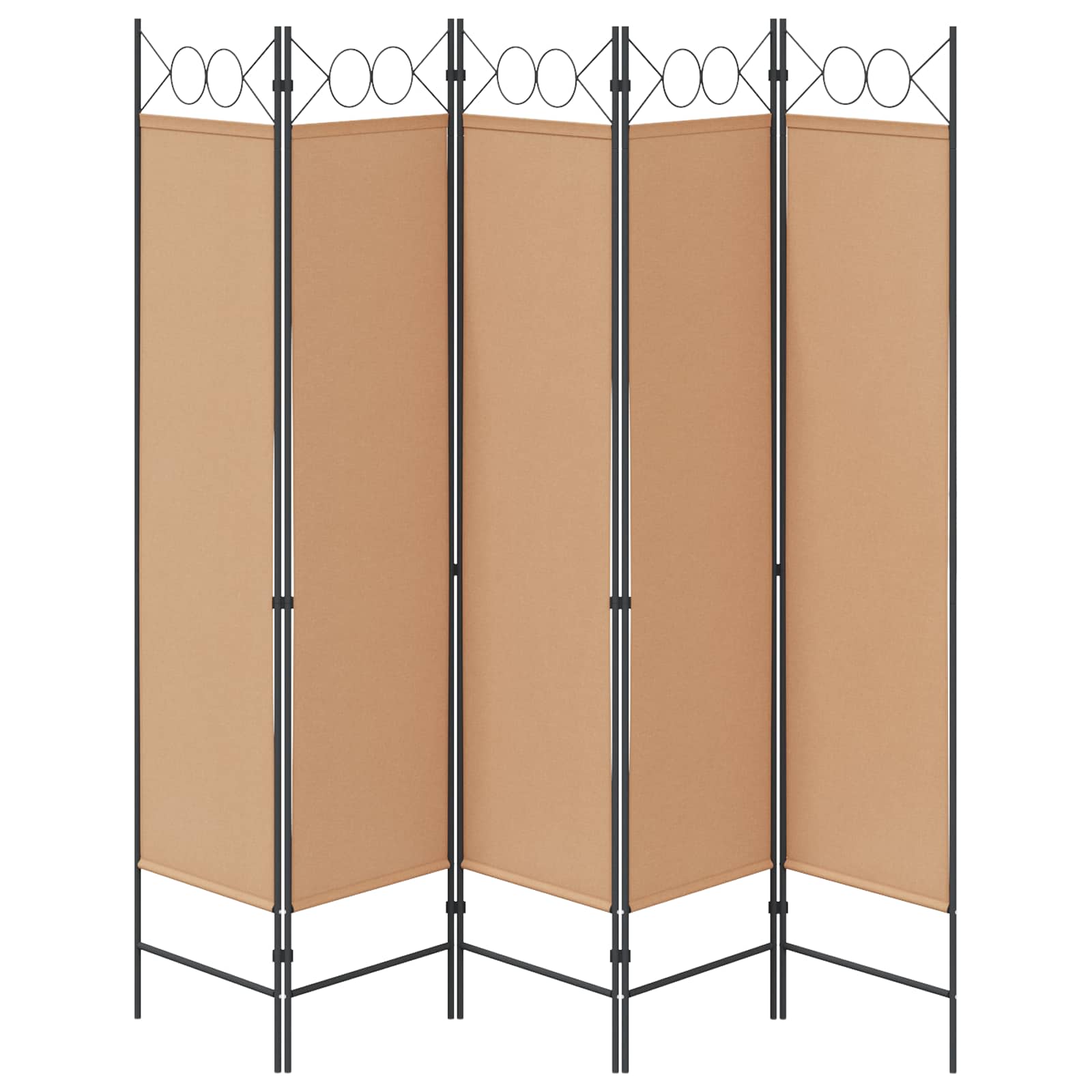 5-panel rumdeler Beige 200 x 180 cm Stof