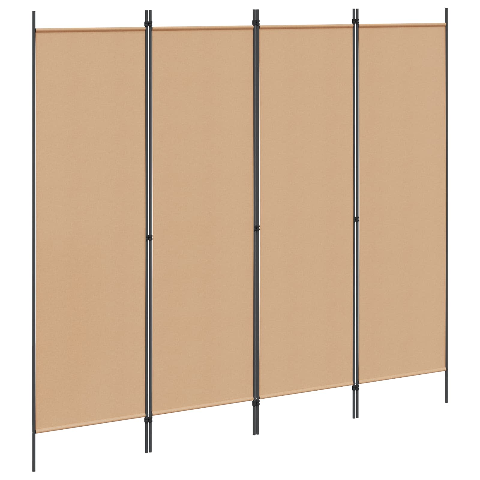 4-panel rumdeler Beige 200 x 180 cm Stof billede