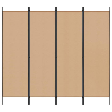 4-panel rumdeler Beige 200 x 180 cm Stof