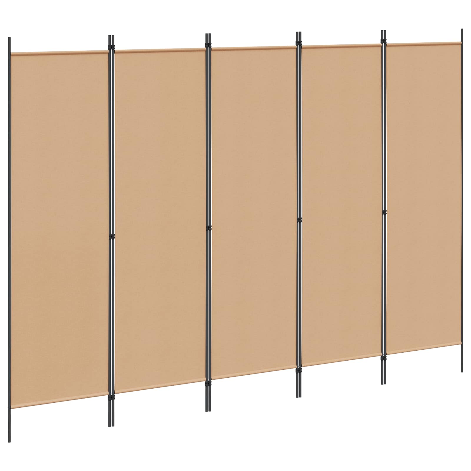 5-panel rumdeler Beige 250 x 180 cm Stof billede