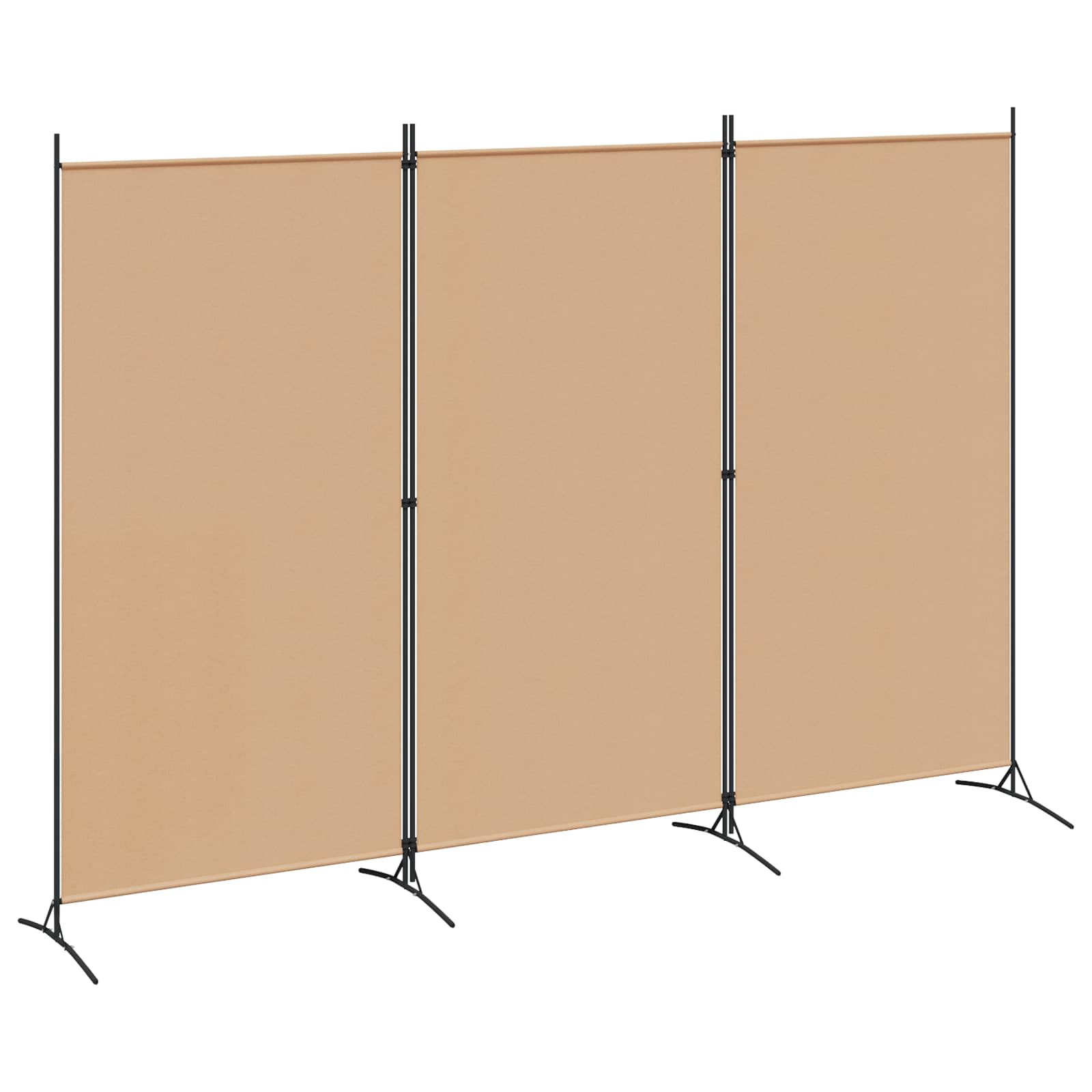 3-panel rumdeler Beige 260 x 180 cm Stof billede
