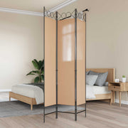 3-panel rumdeler Beige 120 x 200 cm Stof