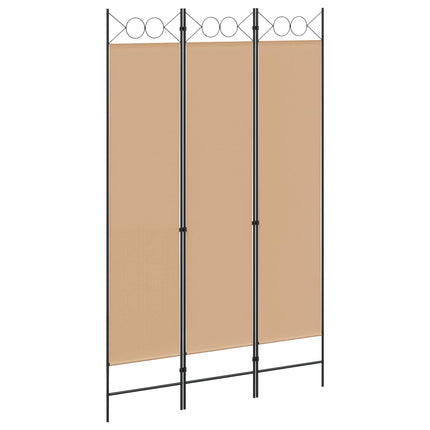 3-panel rumdeler Beige 120 x 200 cm Stof