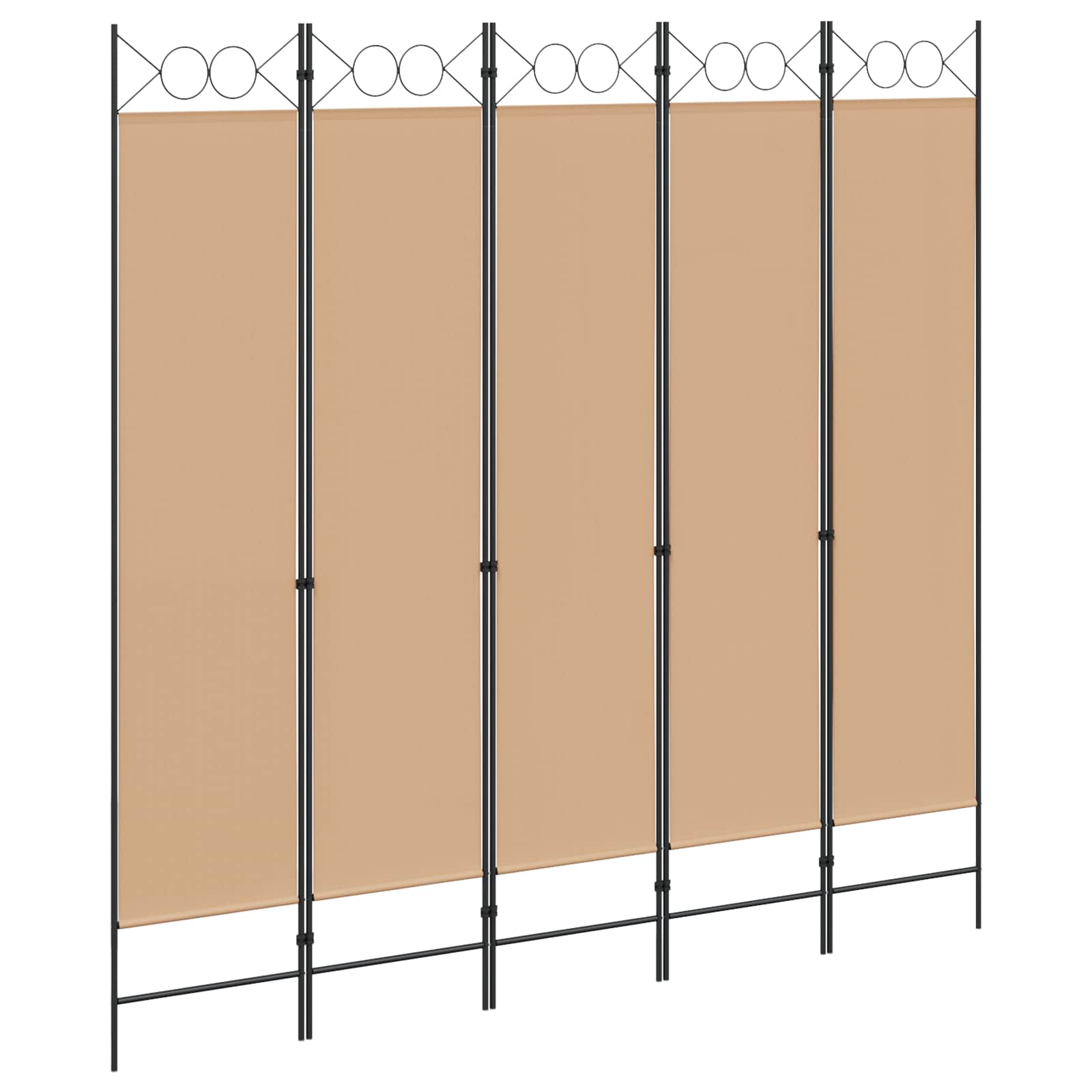 5-panel rumdeler Beige 200 x 200 cm Stof