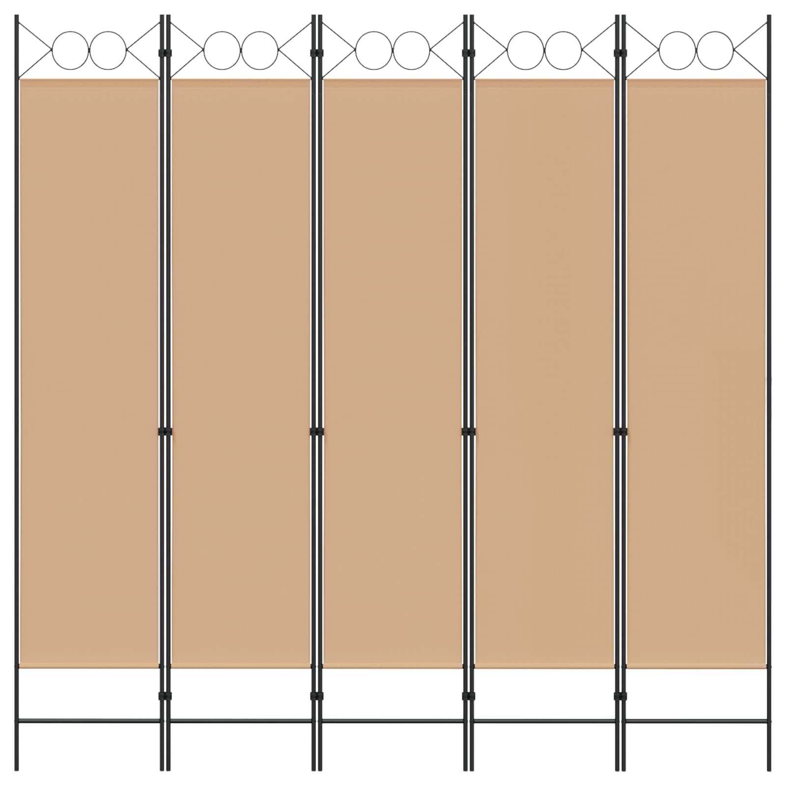 5-panel rumdeler Beige 200 x 200 cm Stof