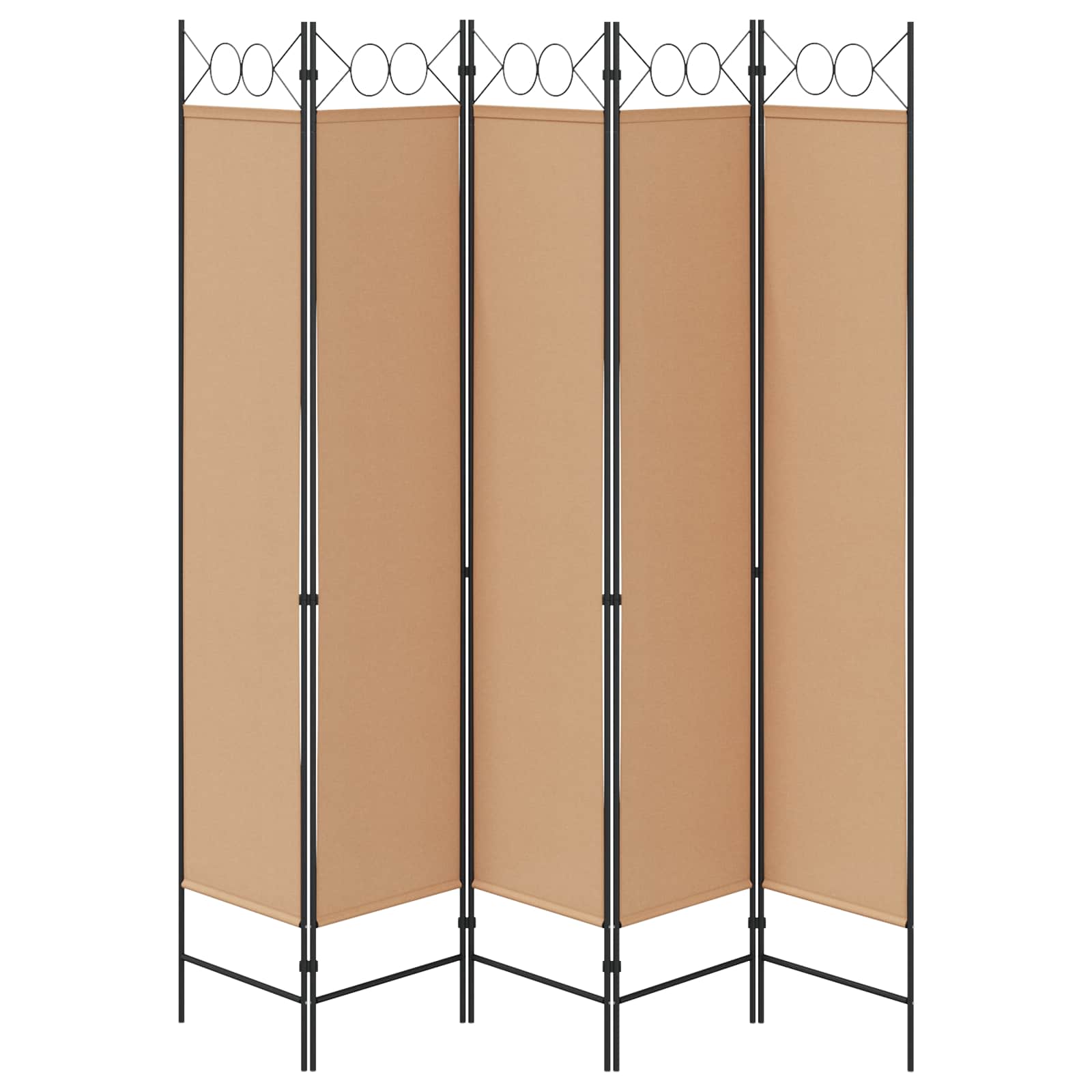 5-panel rumdeler Beige 200 x 200 cm Stof